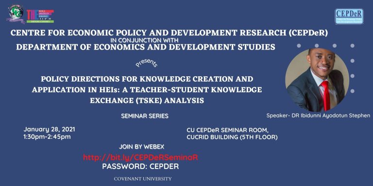 CEPDeR Seminar Series