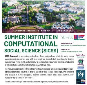 Read more about the article CEPDeR is hosting SICSS in Covenant University