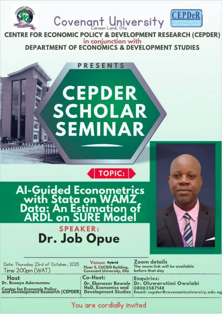 CEPDeR SCHOLAR SEMINAR